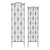 Nature Spring Garden Trellis for Climbing Plants with Decorative Scrolls for Plants, Flowers, Vines, Set of 2 359509ZDT